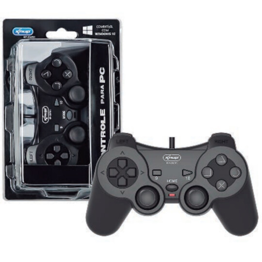 Controle Joystick Usb com Fio para PC e Notebook no Blister Knup - KP-CN701