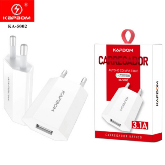 Carregador Universal 3.1A Usb para Celular Kapbom - KA-5002