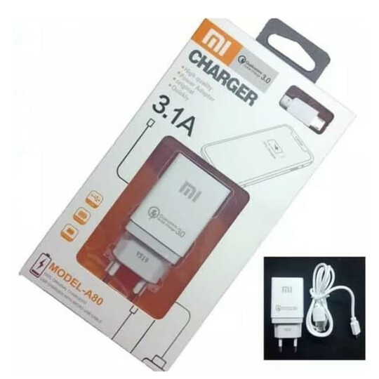 Carregador de Celular Turbo Quick Charger 3.5 com Cabo Tipo C - A80