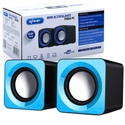 Caixa de Som Portatil 2.1 com Subwoofer USB P2 PC TV Celular