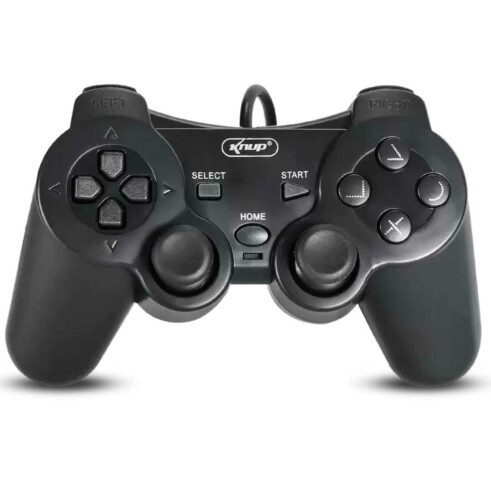 Controle Joystick para PS2 DualShock com Fio KNUP - KP-GM014