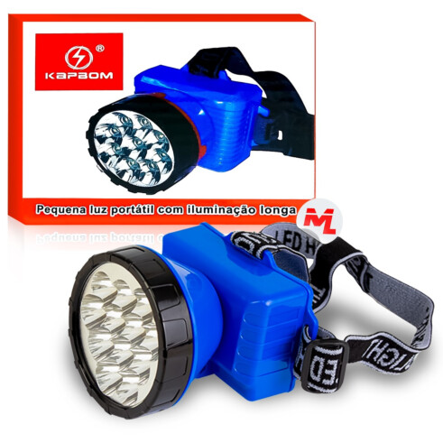Lanterna Recarregável para Cabeça 12 LEDS 722B DP LED