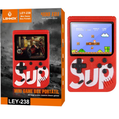 MINI VIDEO GAME PORTATIL RETRO COM 400 JOGOS SUP LE-785