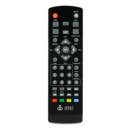 Controle Remoto para Conversor de TV Set Top Box Infokit - ITV-C10