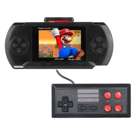 Game Console 8-bit Retro Portátil 132 Jogos em 1+ Cartucho com 28 Jogos e Controle - 03355 / GC37-160