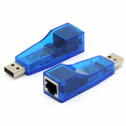 Placa de Rede USB 2.0 Adaptador LAN Externa RJ45 Azul EXBOM - UL-100