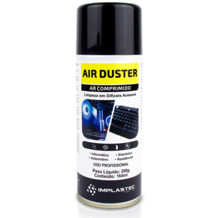 Air Duster Ar Comprimido Removedor De Pó Aerossol 200g/164ml Implastec - PAAC020012