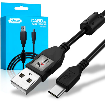 Cabo Carregador Controle PS4 V8 x USB KNUP - KP-5042