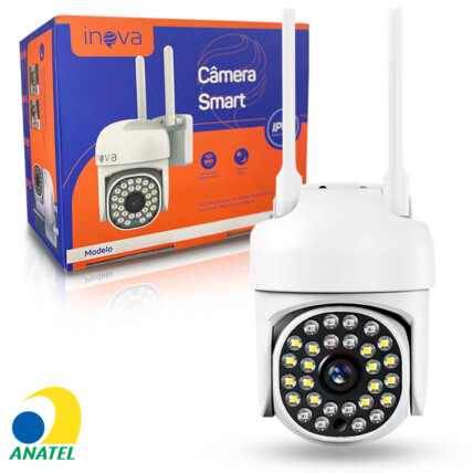 Câmera de Segurança IP WI-FI SMART C/ 2 Antenas INOVA - MD-30163