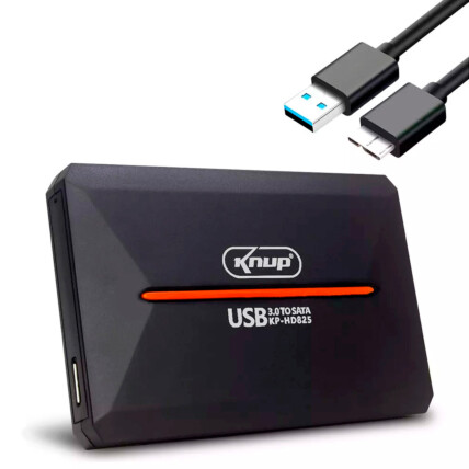 Case HD Externo USB 3.0 Sata 2.5 Polegadas KNUP - KP-HD825