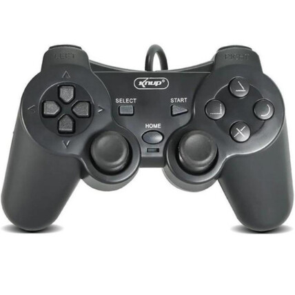 Controle Joystick Usb com Fio para PC e Notebook em Embalagem de Saco Plástico - KP-CN701 S/