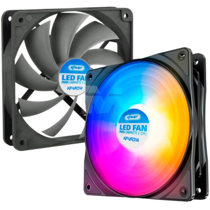 Cooler Fan 120mm para Gabinete e CPU com Led RGB KNUP - KP-VR314