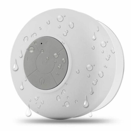 Caixa de Som Bluetooth Portátil Resistente a Água Branca Lotus - BTS 06 