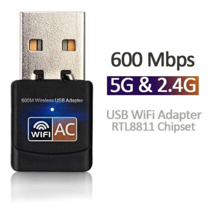 Adaptador de Rede Wifi Usb 2,4Ghz/5Ghz 600Mb Dex - DT-50G