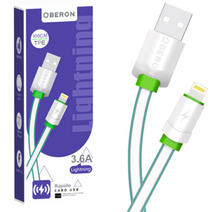 Cabo Iphone Lightning x USB 4.8A 1 Metro OBERON - OR-CO13/L1
