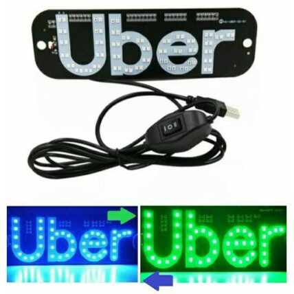 Painel LED Luminoso Pequeno para Uso Automotivo - USB-UBER