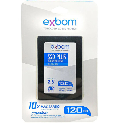 SSD 120 GB Sata III 2.5 Polegadas 370Mbs Exbom - SSD-25SA120G