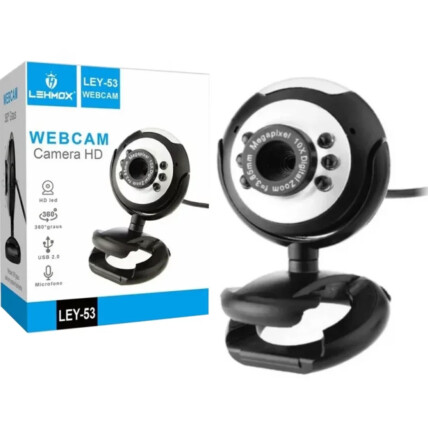 Webcam Câmera 640x480 Usb para Vídeo Chamadas PC e Notebook Lehmox - LEY-53
