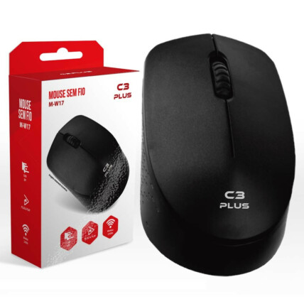Mouse Sem Fio Wireless Preto C3Tech - M-W17BK