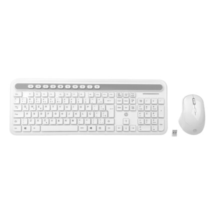 Kit Teclado + Mouse sem Fio HP Wireless Multimídia - CS500 Branco
