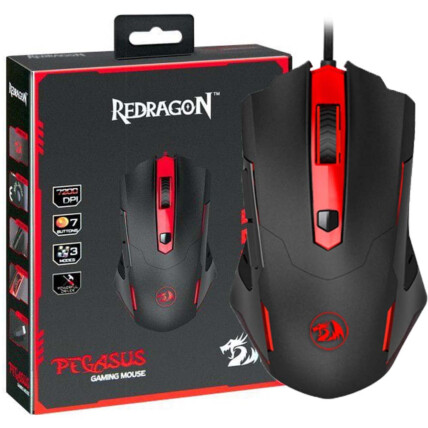 Mouse Gamer Redragon Pegasus Usb Led 7200 DPI Preto - M705