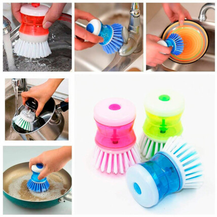 Escova de Limpeza Multiuso Lava Louça com Dispenser para Detergente - TOP1065