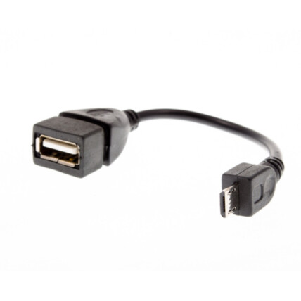 Cabo Adaptador OTG Micro USB V8 Macho para USB Fêmea Verde - ZJT-MC5P-OTG
