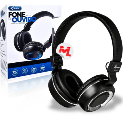 Fone de Ouvido Headphone Dobrável C/ Microfone KNUP - KP-422