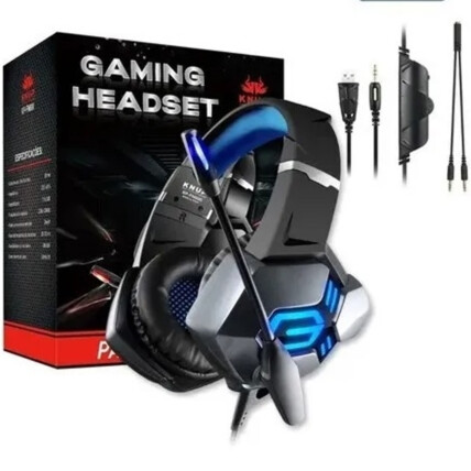Headset Gamer com Fio para PC PS4 X-One com Microfone e Led KNUP - KP-FN600