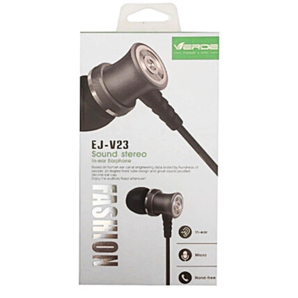 Fone de Ouvido Com  Microfone P2 3,5mm Verde - EJ-V23