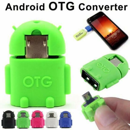 Adaptador OTG Micro USB V8 Macho para USB Fêmea Verde - V8-OTG