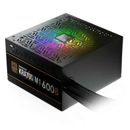 Fonte ATX Gamdias Kratos 600W 80 Plus Led RGB - M1 600