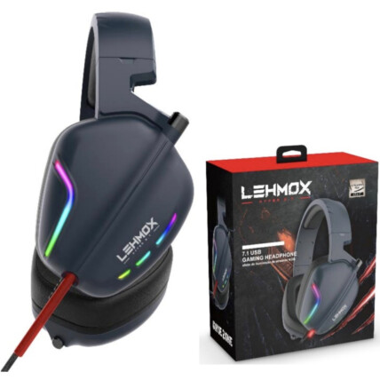 Fone Headset Gamer Usb com Microfone e Led RGB Lehmox - GT-F17