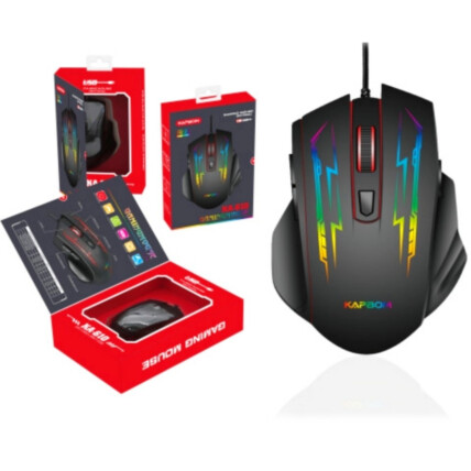 Mouse Gamer com Botões Laterais e Led RGB Kapbom - KA-610