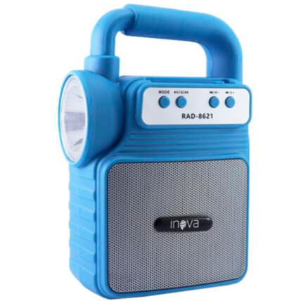 Mini Caixa de Som Bluetooth Speaker com Lanterna Inova - RAD-8620
