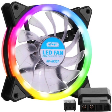 Cooler Fan para Gabinete e CPU 120Mm X 25Mm com Led Knup - KP-VR307