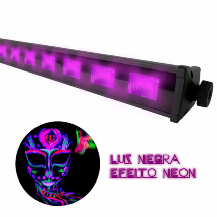 Luz Negra Ultravioleta LED UV Projetor 18 Luzes Barra Tomate - LK-UV18