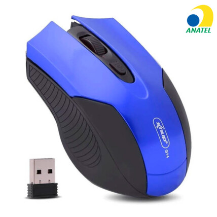 Mouse Óptico Sem Fio para Computador Usb Wireless 2.4Ghz Knup - KP-G14