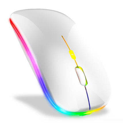 Mouse sem Fio Receptor Usb 1600 Dpi com Led RGB Knup - KP-MU013
