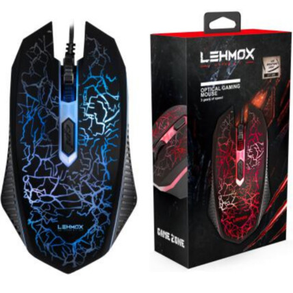 Mouse Gamer com Fio Usb 1200DPI e Iluminação Led Lehmox - GT-M8