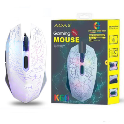 Mouse Óptico Gamer 6 Botões 2400dpi AOAS - LT-007 - K60