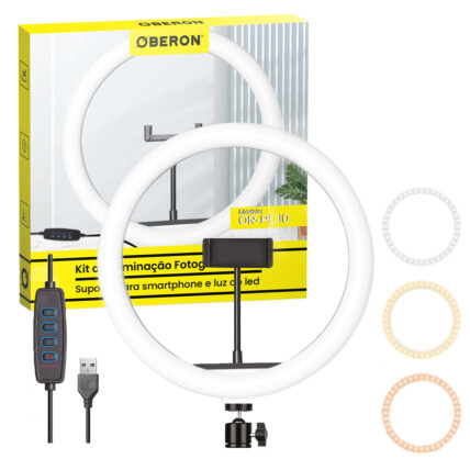 Ring Light para Celular 10 Polegadas LED 20W OBERON - OR-PL10