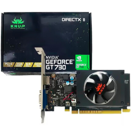 Placa de Video GT730 Nvidia GeForce 2GB DDR3 64Bit KNUP - KP-GT730/BB