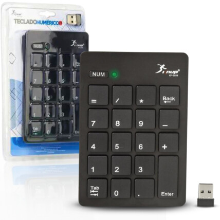 Teclado Numérico para Notebook USB Sem Fio 2.4Ghz KNUP - KP-2038